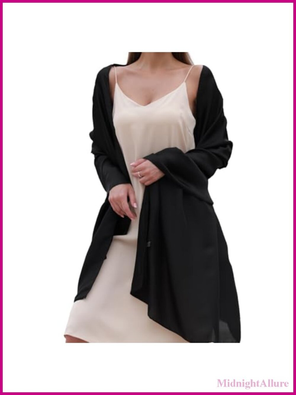 Womens Chiffon Silk Feel Shawl Wrap for Evening Dresses
